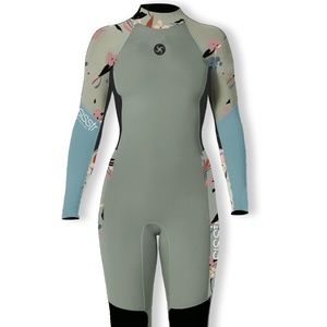 YOUTH 3/2 PRINT BACK ZIP FULL SUIT